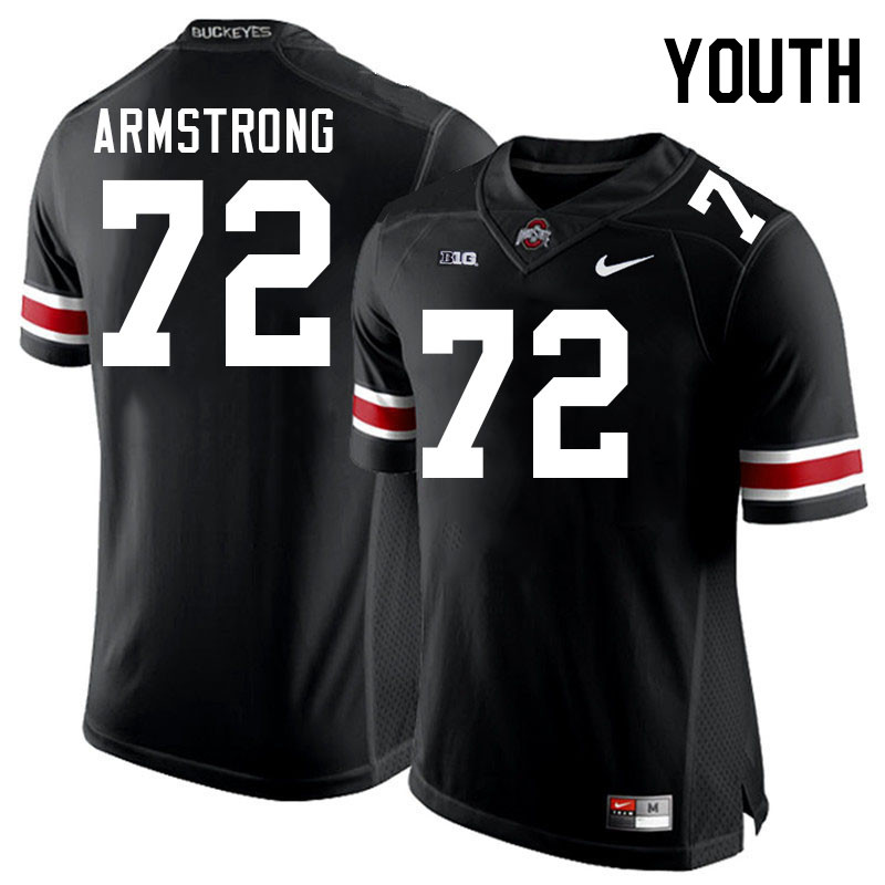 Youth #72 Deontae Armstrong Ohio State Buckeyes College Football Jerseys Stitched-Black